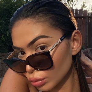 Black & Gold Dior Sunglasses Cat Eye